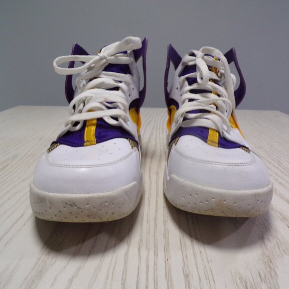 Nike Air Flight Huarache Lakers White Purple Gold - Men 10.5 - 705005-101 Kobe - Picture 3 of 8